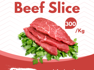 เนื้อสไลด์นำเข้าจาก ออสเตรเลีย 300บาท/กิโลกรัม